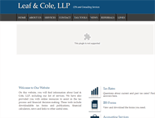 Tablet Screenshot of leafcole.com